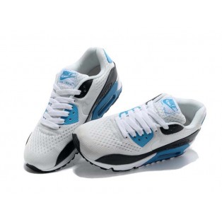 Nike Air Max 90 Premium EM Chaussures Pour Femme Blanc/Noir/Bleu