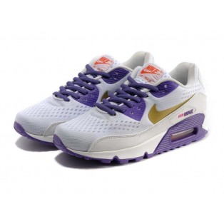 Nike Air Max 90 Premium EM GS Chaussures Pour Femme Blanc/Purpre