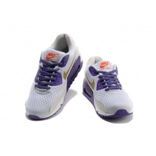 Nike Air Max 90 Premium EM GS Chaussures Pour Femme Blanc/Purpre