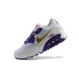 Nike Air Max 90 Premium EM GS Chaussures Pour Femme Blanc/Purpre