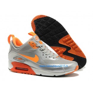 Nike Air Max 90 SneakerBoot Chaussures Nouvelle Pour Homme Argent Orange 616314-ID2