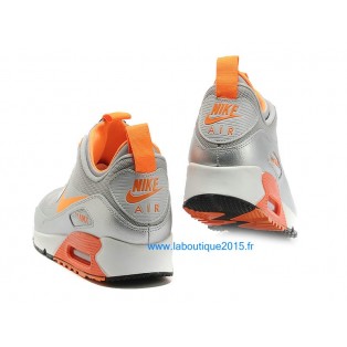 Nike Air Max 90 SneakerBoot Chaussures Nouvelle Pour Homme Argent Orange 616314-ID2