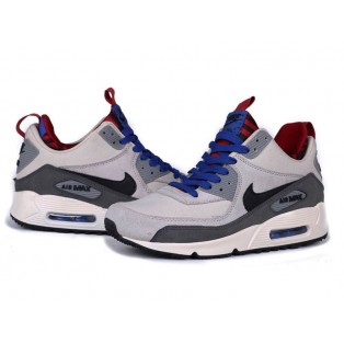 Nike Air Max 90 SneakerBoot Chaussures Nouvelle Pour Homme Blanc/Gris