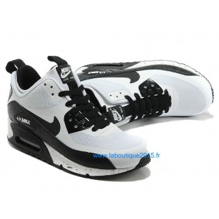 Nike Air Max 90 SneakerBoot Chaussures Nouvelle Pour Homme Blanc Noir 616314-ID3