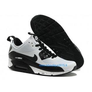 Nike Air Max 90 SneakerBoot Chaussures Nouvelle Pour Homme Blanc Noir 616314-ID3