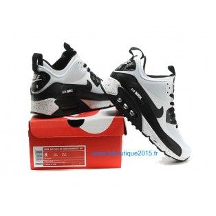 Nike Air Max 90 SneakerBoot Chaussures Nouvelle Pour Homme Blanc Noir 616314-ID3