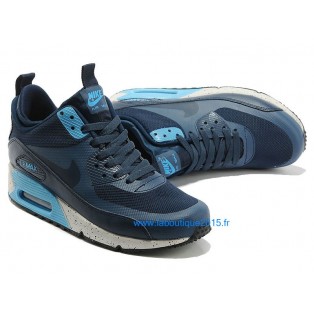 Nike Air Max 90 SneakerBoot Chaussures Nouvelle Pour Homme Bleu 616314-003