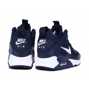 Nike Air Max 90 SneakerBoot Chaussures Nouvelle Pour Homme Bleu/Blanc