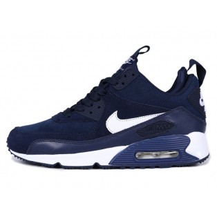 Nike Air Max 90 SneakerBoot Chaussures Nouvelle Pour Homme Bleu/Blanc