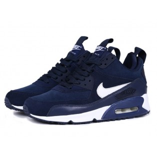 Nike Air Max 90 SneakerBoot Chaussures Nouvelle Pour Homme Bleu/Blanc
