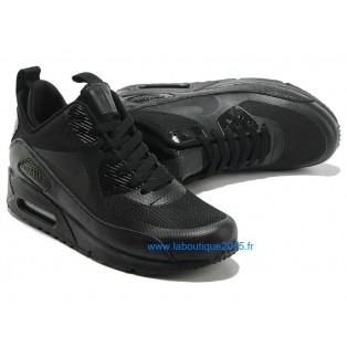 Nike Air Max 90 SneakerBoot Chaussures Nouvelle Pour Homme Noir 616314-002D