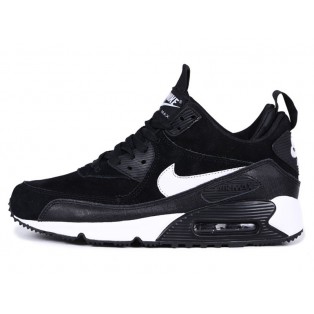 Nike Air Max 90 SneakerBoot Chaussures Nouvelle Pour Homme Noir Blanc
