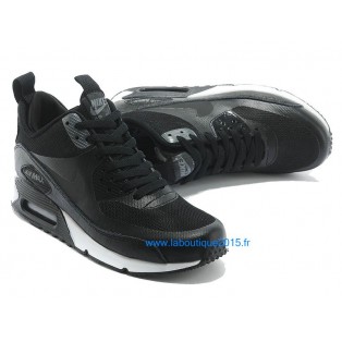 Nike Air Max 90 SneakerBoot Chaussures Nouvelle Pour Homme Noir/Blanc