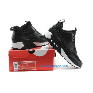 Nike Air Max 90 SneakerBoot Chaussures Nouvelle Pour Homme Noir/Blanc