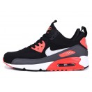Nike Air Max 90 SneakerBoot Chaussures Nouvelle Pour Homme Noir Blanc/Rouge