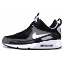 Nike Air Max 90 SneakerBoot Chaussures Nouvelle Pour Homme Noir Gris/Blanc