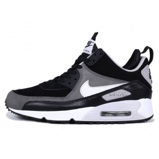 Nike Air Max 90 SneakerBoot Chaussures Nouvelle Pour Homme Noir Gris/Blanc