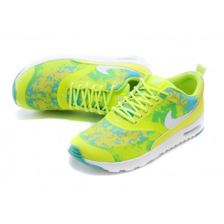 Nike Air Max Thea Print GS Chaussures Pour Femme Blanc/Jaune 599409-ID1