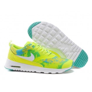 Nike Air Max Thea Print GS Chaussures Pour Femme Blanc/Jaune 599409-ID1
