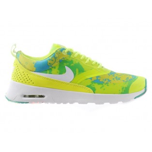 Nike Air Max Thea Print GS Chaussures Pour Femme Blanc/Jaune 599409-ID1