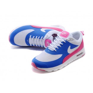 Nike Air Max Thea Print GS Chaussures Pour Femme Blanc/Rose/Bleu 616723-ID1