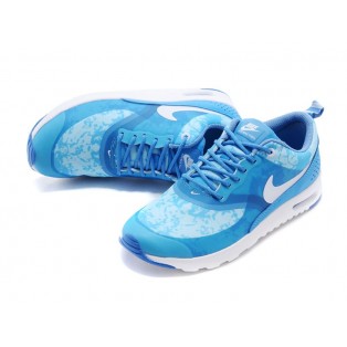 Nike Air Max Thea Print GS Chaussures Pour Femme Bleu/Blanc 599409-ID2