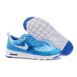 Nike Air Max Thea Print GS Chaussures Pour Femme Bleu/Blanc 599409-ID2