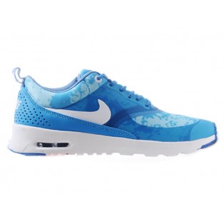 Nike Air Max Thea Print GS Chaussures Pour Femme Bleu/Blanc 599409-ID2