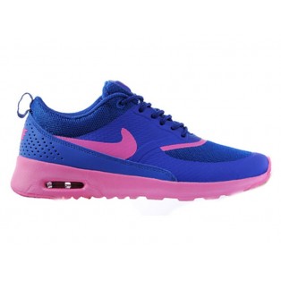Nike Air Max Thea Print GS Chaussures Pour Femme Bleu/Rose 599409-ID9