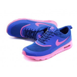 Nike Air Max Thea Print GS Chaussures Pour Femme Bleu/Rose 599409-ID9