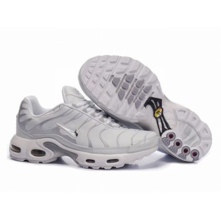 Nike Air Max Tn Plus/Tuned 1 Gs Chaussures Pour Femme Blanc/Argent