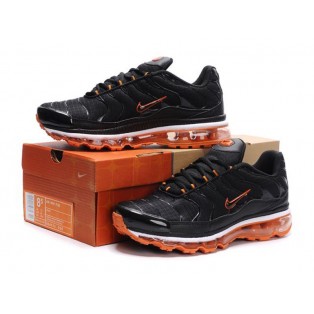 Nike Air Max Tn Requin Tuned +2009 - Chaussures Officiel Tn pour Homme Noir/Orange 373437-ID6