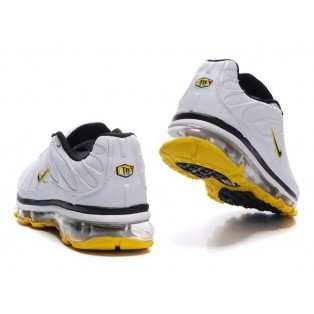 Nike Air Max Tn Requin Tuned +2009 - Chaussures Tn 2013 pour Homme Blanc/Jaune 378037-ID3