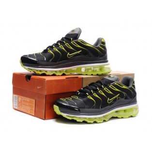 Nike Air Max Tn Requin Tuned +2009 - Chaussures Tn 2014 pour Homme Noir/Vert 378037-ID6