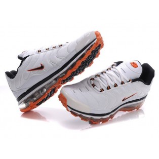 Nike Air Max Tn Requin Tuned +2009 - Chaussures Tn Store pour Homme Blanc/Orange