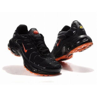 Nike Air Max Tn Requin/Tuned 1 (Mesh) Chaussures Pour Homme Noir/Orange 604133-ID3