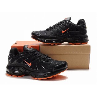 Nike Air Max Tn Requin/Tuned 1 (Mesh) Chaussures Pour Homme Noir/Orange 604133-ID3