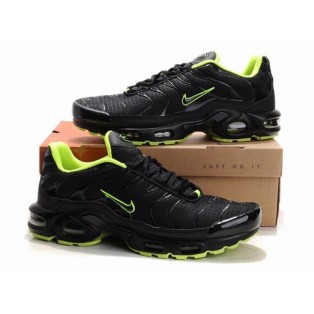 Nike Air Max Tn Requin/Tuned 1 2012 Chaussues Nike Tn Nouvelle Pour Homme Noir/Vert