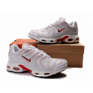 Nike Air Max Tn Requin/Tuned 1 Chaussures Pour Homme Blanc/Rouge 604133-332A
