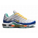 Nike Air Max Tn Requin/Tuned 2017 Chaussures de Baskets Pas Cher Pour Homme Blanc/Bleu 604133-109