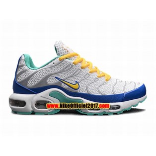 Nike Air Max Tn Requin/Tuned 2017 Chaussures de Baskets Pas Cher Pour Homme Blanc/Bleu 604133-109