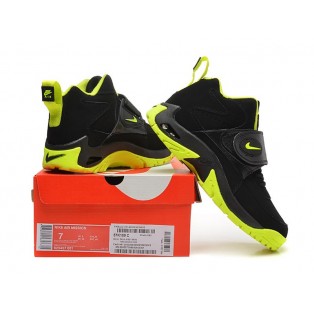 Nike Air Mission GS Chaussure de Basket-ball Nouvelle pour Femme Noir/Jaune