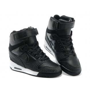 Nike Air Revolution Sky Hi GS Chaussures Montante Nike Nouvelle Pour Femme Noir/Blanc 599410-003