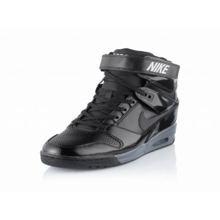 Nike Air Revolution Sky Hi GS Chaussures Montante Nike Nouvelle Pour Femme Noir/Dark Gris 599410-009