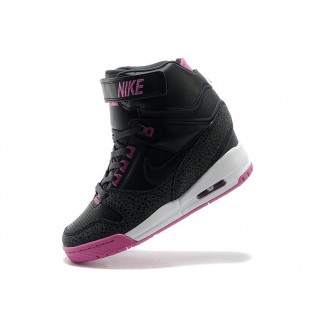 Nike Air Revolution Sky Hi GS Chaussures Montante Nike Nouvelle Pour Femme Noir/Rose 599410-001