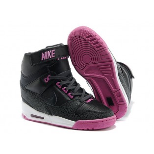 Nike Air Revolution Sky Hi GS Chaussures Montante Nike Nouvelle Pour Femme Noir/Rose 599410-001