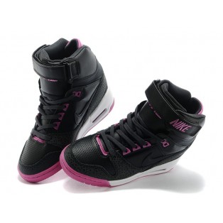 Nike Air Revolution Sky Hi GS Chaussures Montante Nike Nouvelle Pour Femme Noir/Rose 599410-001