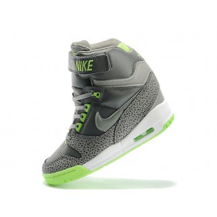 Nike Air Revolution Sky Hi GS Chaussures Montante Nike Nouvelle Pour Femme Vert/Gris 599410-002