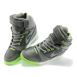 Nike Air Revolution Sky Hi GS Chaussures Montante Nike Nouvelle Pour Femme Vert/Gris 599410-002