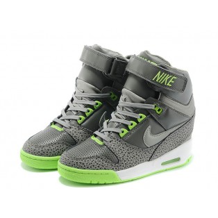 Nike Air Revolution Sky Hi GS Chaussures Montante Nike Nouvelle Pour Femme Vert/Gris 599410-002